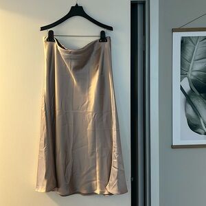 Rachel Zoe satin midi skirt pale lilac Size XL